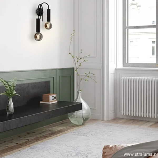 wandlamp_toog_dubbel_zwar_4-1.webp Clearance Straluma Wandlamp toog dubbel zwart