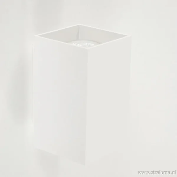 wandlamp_wit_rechthoek_up_2.webp Shop Straluma Wandlamp wit rechthoek up+down gu10