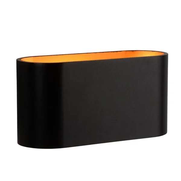wandlamp_xera_ovaal_zwart_1.webp Hot Straluma Wandlamp Xera ovaal zwart/goud