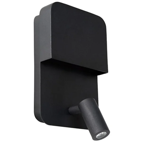 wandlamp_zwart__leesspot__0.webp Cheap Straluma Wandlamp zwart + leesspot en usb