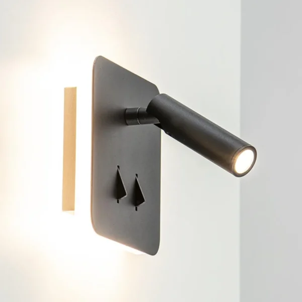 wandlamp_zwart_leesspot___1.webp New Straluma Wandlamp zwart leesspot + indirect lich