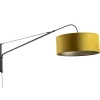 wandlamp_zwart_met_velour_0.webp Hot Straluma Wandlamp zwart met velourse kap