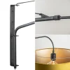 wandlamp_zwart_met_velour_3.webp Hot Straluma Wandlamp zwart met velourse kap