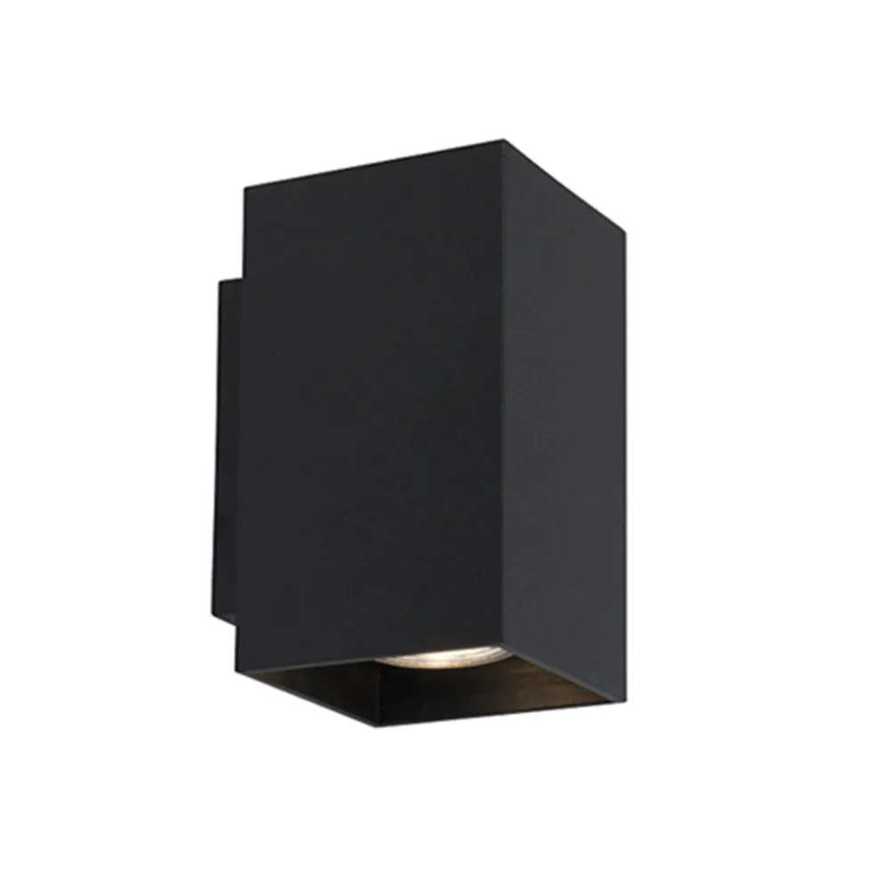 New Straluma Wandlamp zwart rechthoek up+down gu10