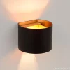 wandlamp_zwartgoud_xio_up_2.webp Flash Sale Straluma Wandlamp zwart/goud Xio up+down rond