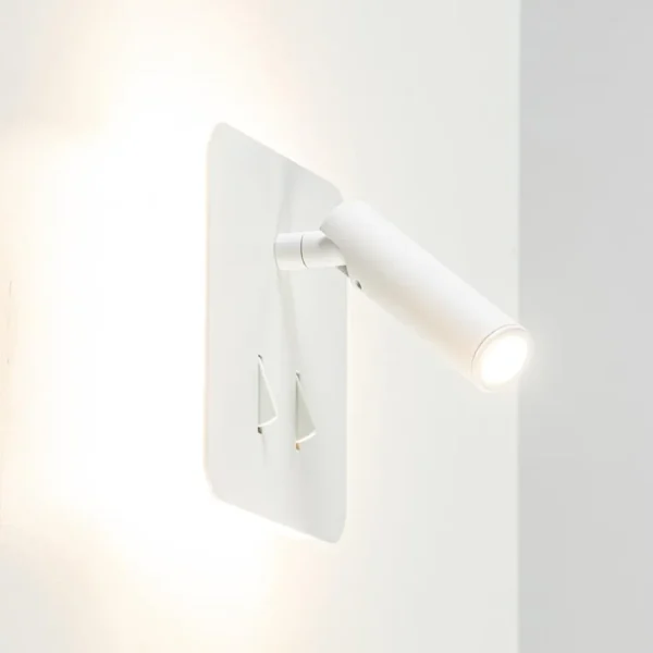 Clearance Straluma Witte wandlamp vierkant inclusief LED en spot