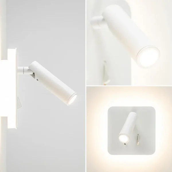 Clearance Straluma Witte wandlamp vierkant inclusief LED en spot