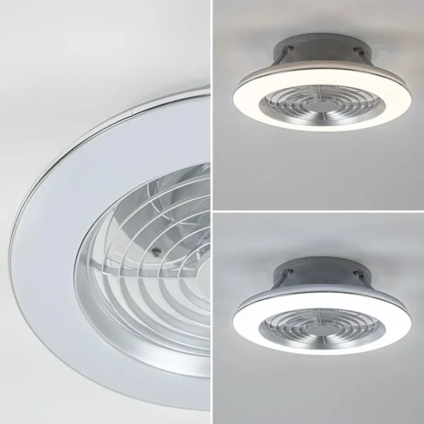 Hot Straluma Zilveren ventilator inclusief LED klein