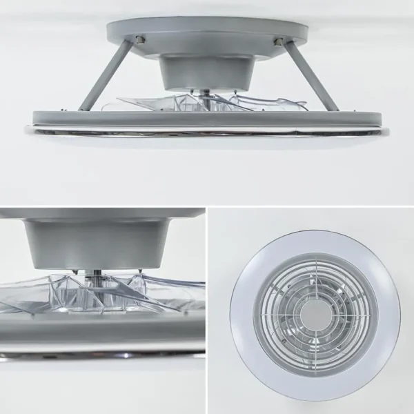 Hot Straluma Zilveren ventilator inclusief LED klein