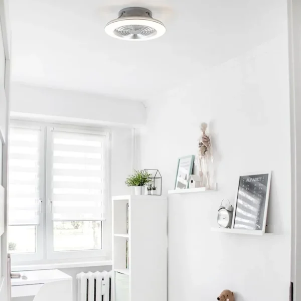 Hot Straluma Zilveren ventilator inclusief LED klein