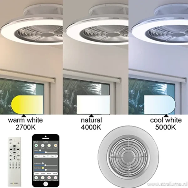 zilveren_ventilator_met_l_2.webp Cheap Straluma Zilveren ventilator met LED en bluetooth