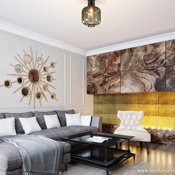 zwart_glazen_plafondlamp__4.webp Sale Straluma Zwart glazen plafondlamp luxury