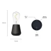 zwart_houten_tafellamp_op_1.webp Sale Straluma Zwart houten tafellamp oplaadbaar met helder glas