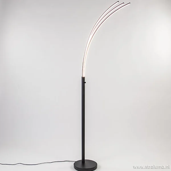 zwarte_boog_vloerlamp_led_1.webp Flash Sale Straluma Zwarte boog vloerlamp LED dimbaar
