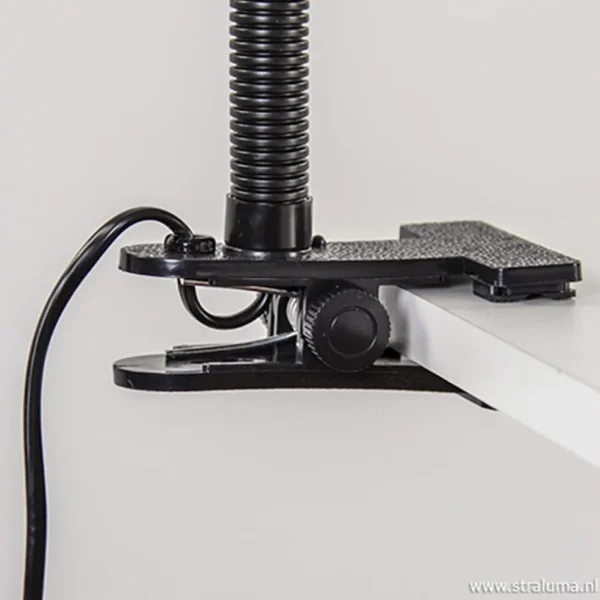 zwarte_klemlampleeslamp_v_2.webp Discount Straluma Zwarte klemlamp/leeslamp voor bureau
