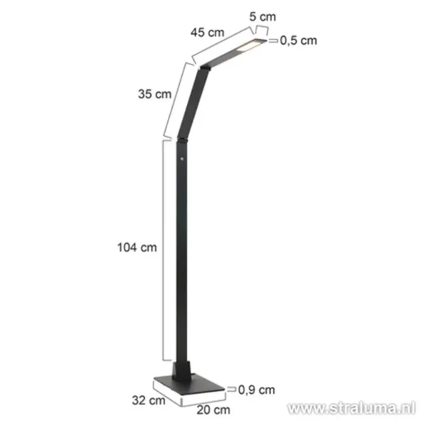 zwarte_led_vloerlamp_met__3.webp Fashion Straluma Zwarte led vloerlamp met touchdimmer