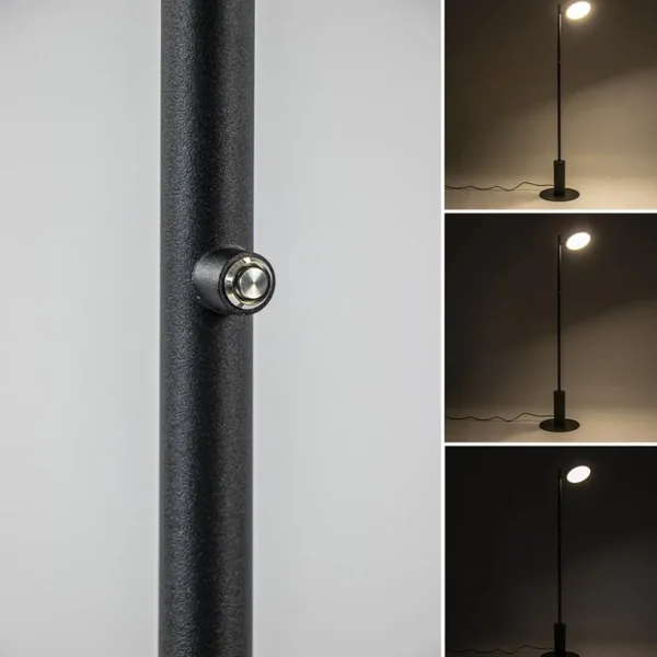 zwarte_led_vloerlamp_stan_3.webp Best Straluma Zwarte LED vloerlamp 3-standen dimbaar