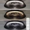 New Straluma Zwarte plafondventilator mini met dimbaar LED