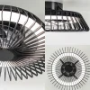 New Straluma Zwarte plafondventilator mini met dimbaar LED