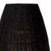 Best Sale Straluma Zwarte rotan tafellamp met gouden driepoot