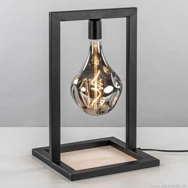 zwarte_tafellamp_frame_ex_1.webp Best Straluma Zwarte tafellamp frame excl. lichtbron