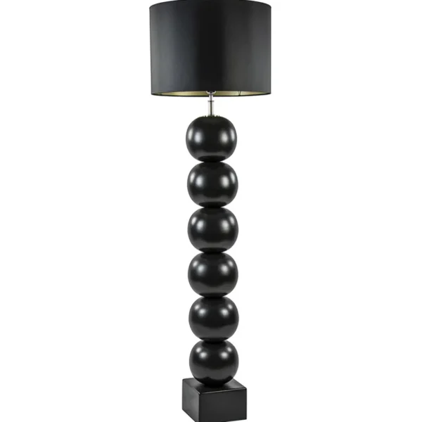 zwarte_vloerlamp_bollen_m_0.webp Hot Straluma Zwarte vloerlamp bollen met zwarte ronde kap