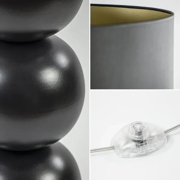 zwarte_vloerlamp_bollen_m_3.webp Hot Straluma Zwarte vloerlamp bollen met zwarte ronde kap