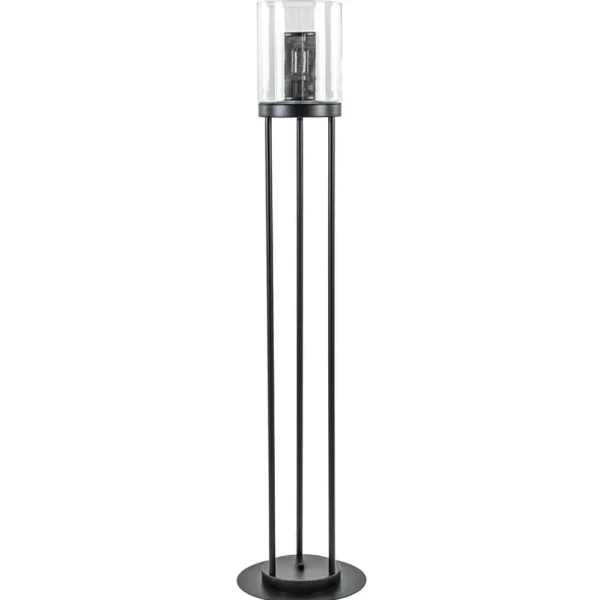 zwarte_vloerlamp_met_cili_0.webp New Straluma Zwarte vloerlamp met cilinder kap helder glas