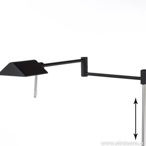 zwarte_vloerlampleeslamp__2.webp Fashion Straluma Zwarte vloerlamp-leeslamp LED dimbaar